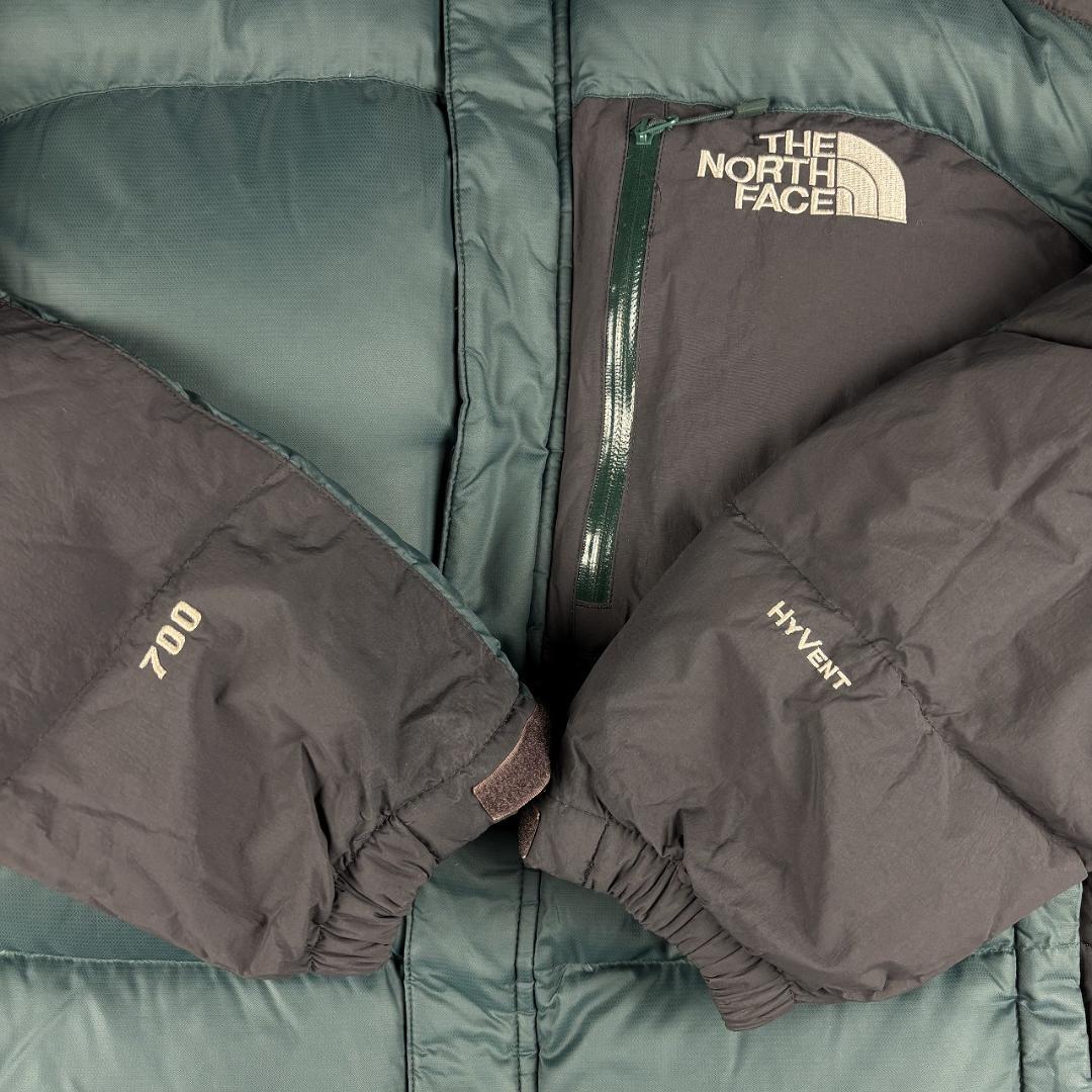 ノースフェイス ダウンジャケット モスグリーン 黒 メンズ XL 700フィル