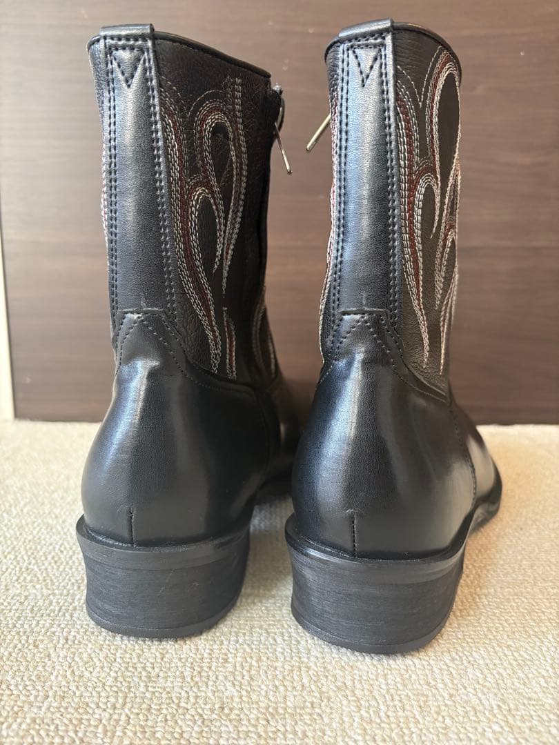 Flame Zip-up Heel Boot ブーツ　サイドジップ　us8.5