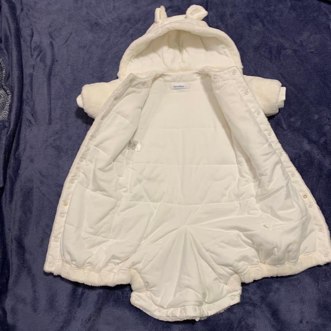 ファミリア　ベビーおくるみ　ジャンプスーツ