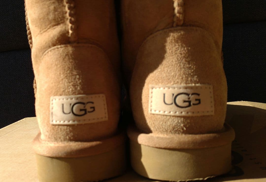 【美品】UGG ムートンブーツ　ショート　キャメル　 チェスナット　 23cm