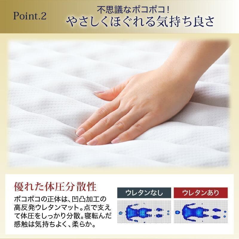 新品 送料込 ダブルベッド マットレス付 棚 コンセント付 SW