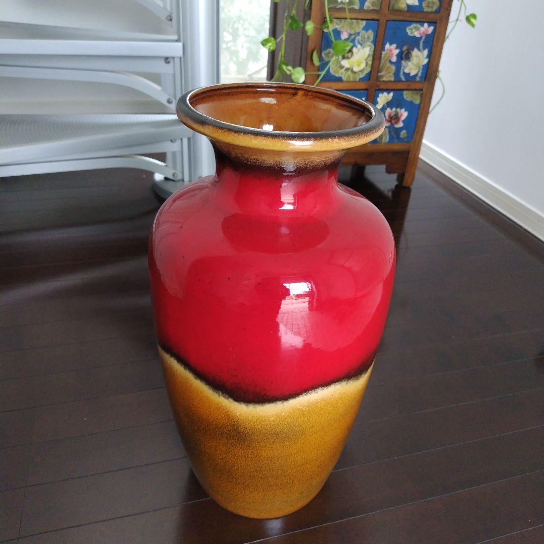 美品！ヴィンテージドイツ製 50-70年代FAT LAVA フラワーベース大型