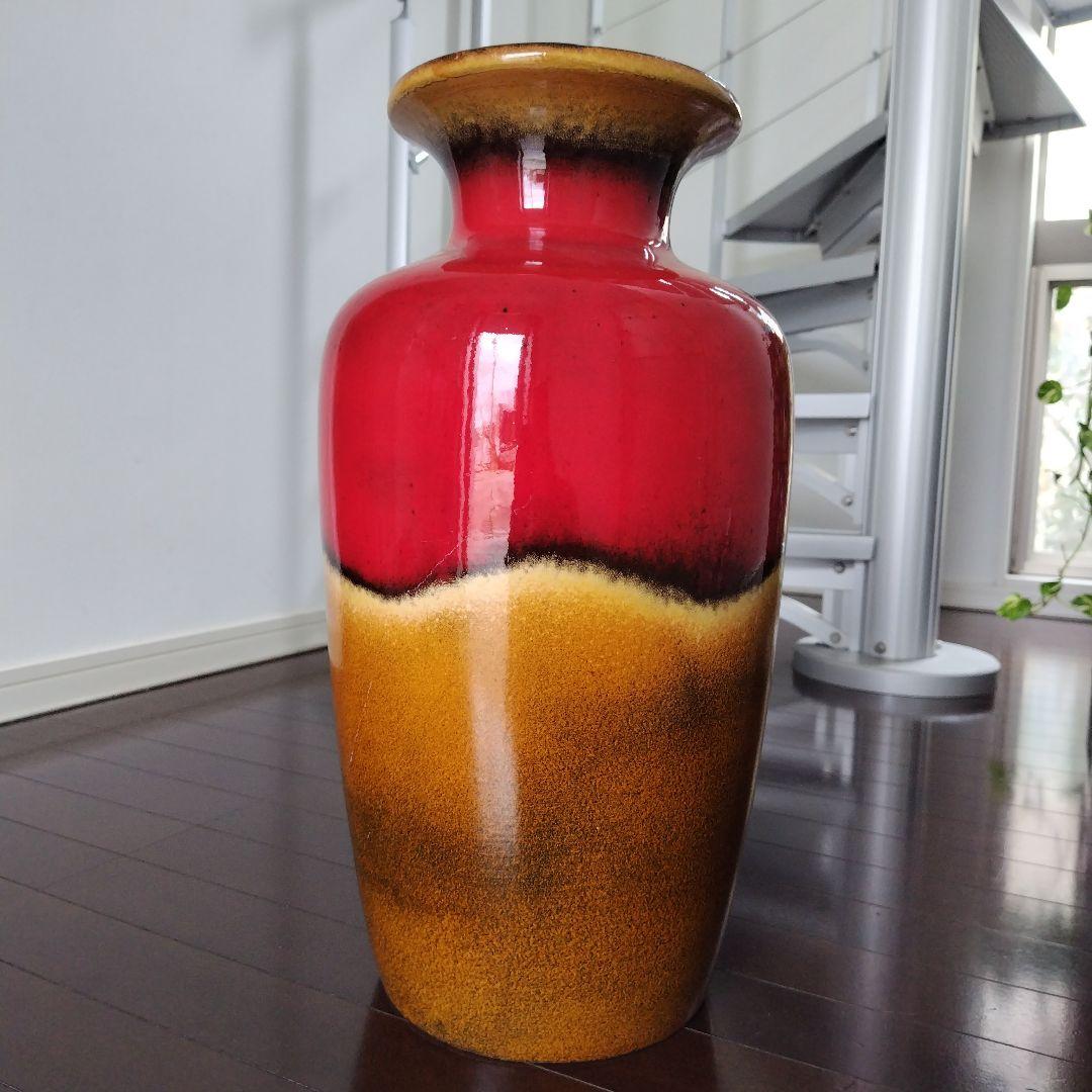 美品！ヴィンテージドイツ製 50-70年代FAT LAVA フラワーベース大型