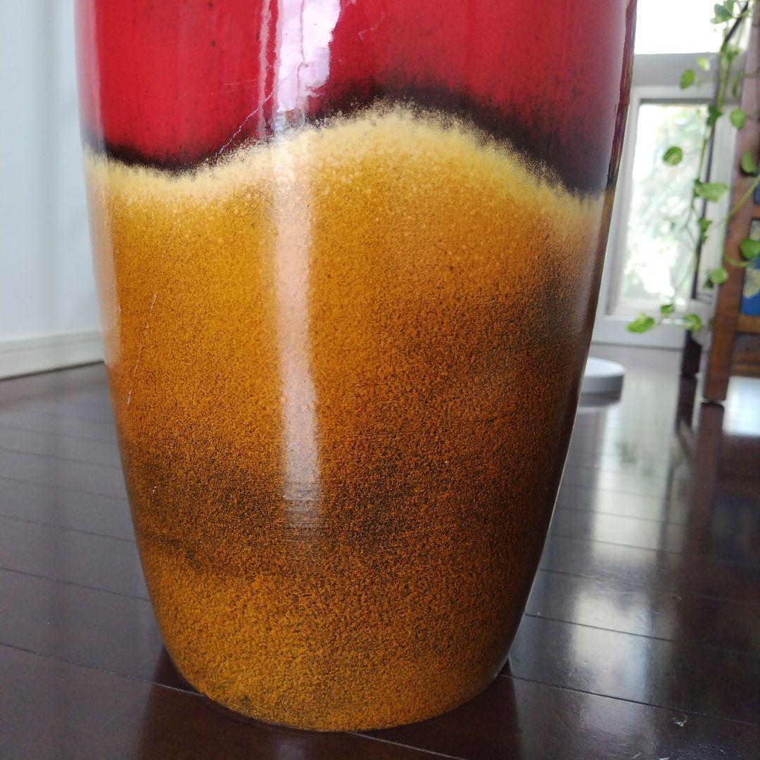 美品！ヴィンテージドイツ製 50-70年代FAT LAVA フラワーベース大型