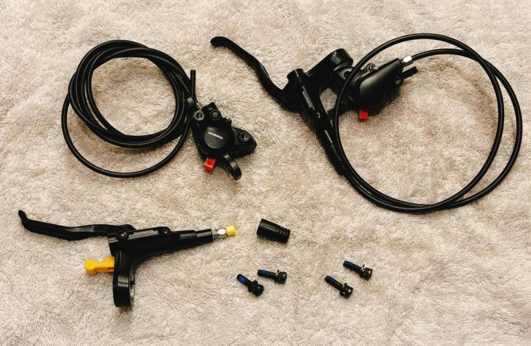 シマノMT200油圧ディスクブレーキ(インナケーブル)HS1ローター２枚付き