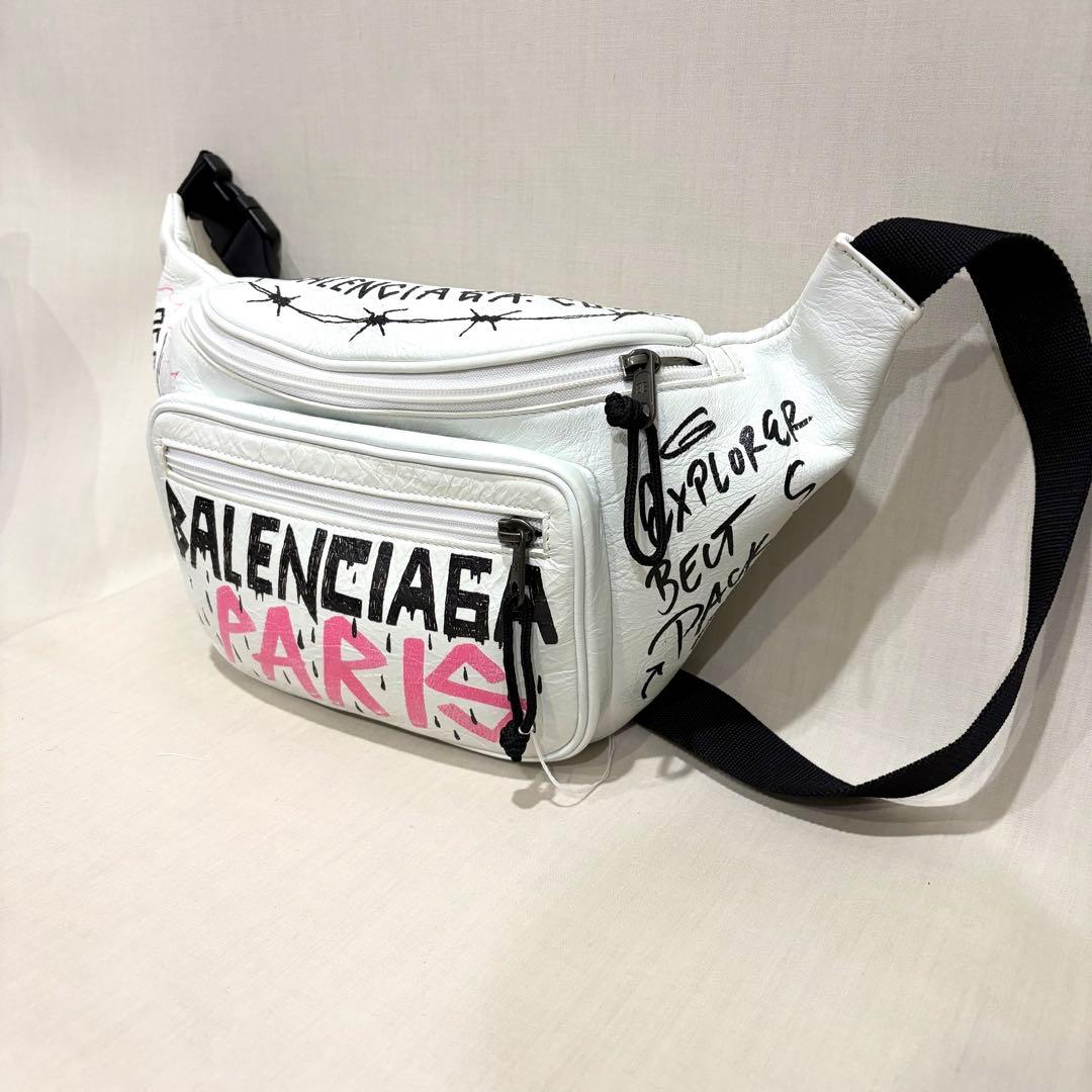 【極美品】✨ BALENCIAGA グラフィティ プリント ウエストポーチ