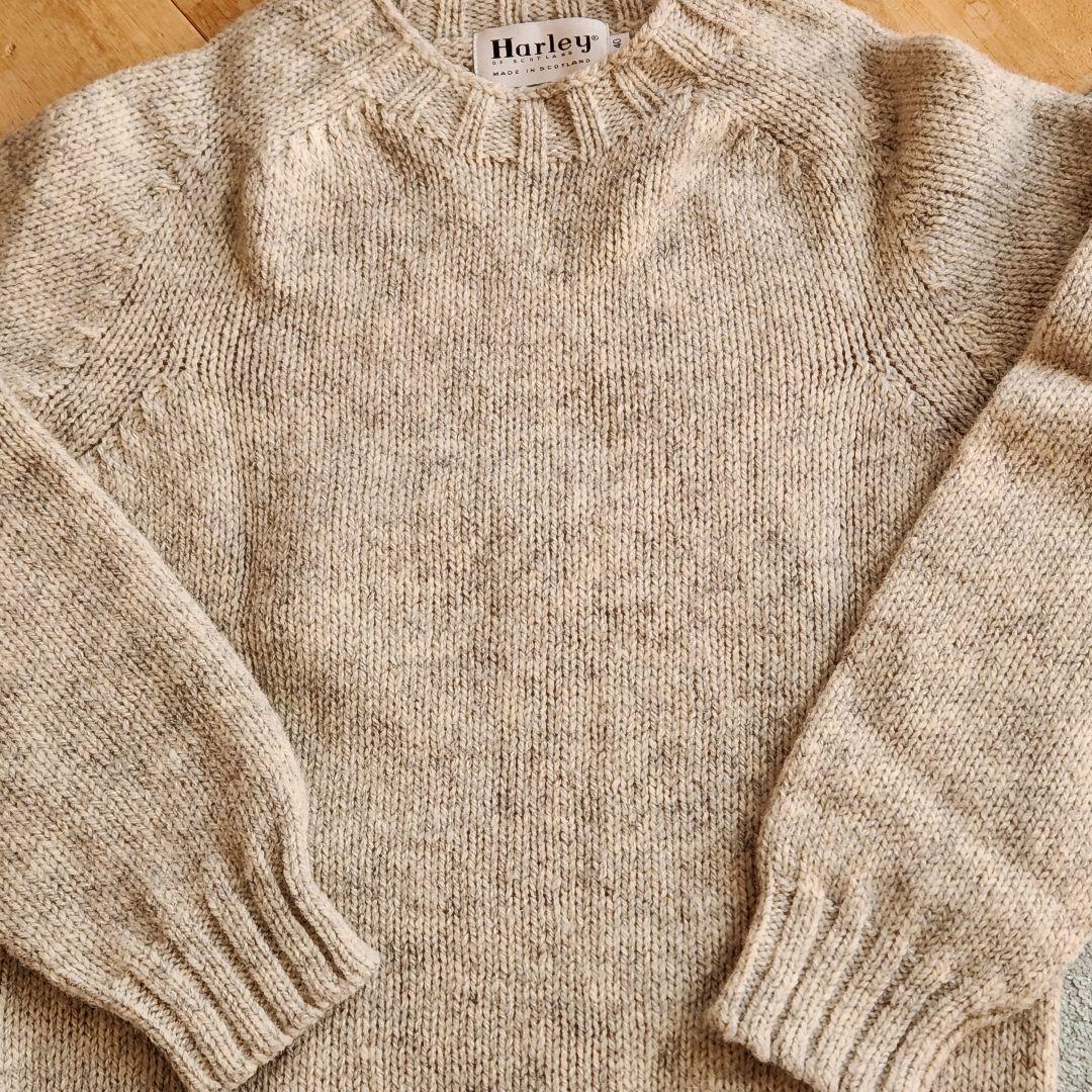 Harley of scotland ウール セーター ナチュラル サイズ40
