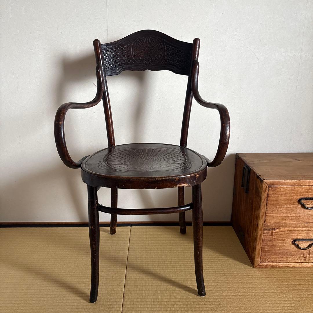 本日のみ値下げベンドウッドアームチェア●曲木木製チェアJ &J.Kornビーチ