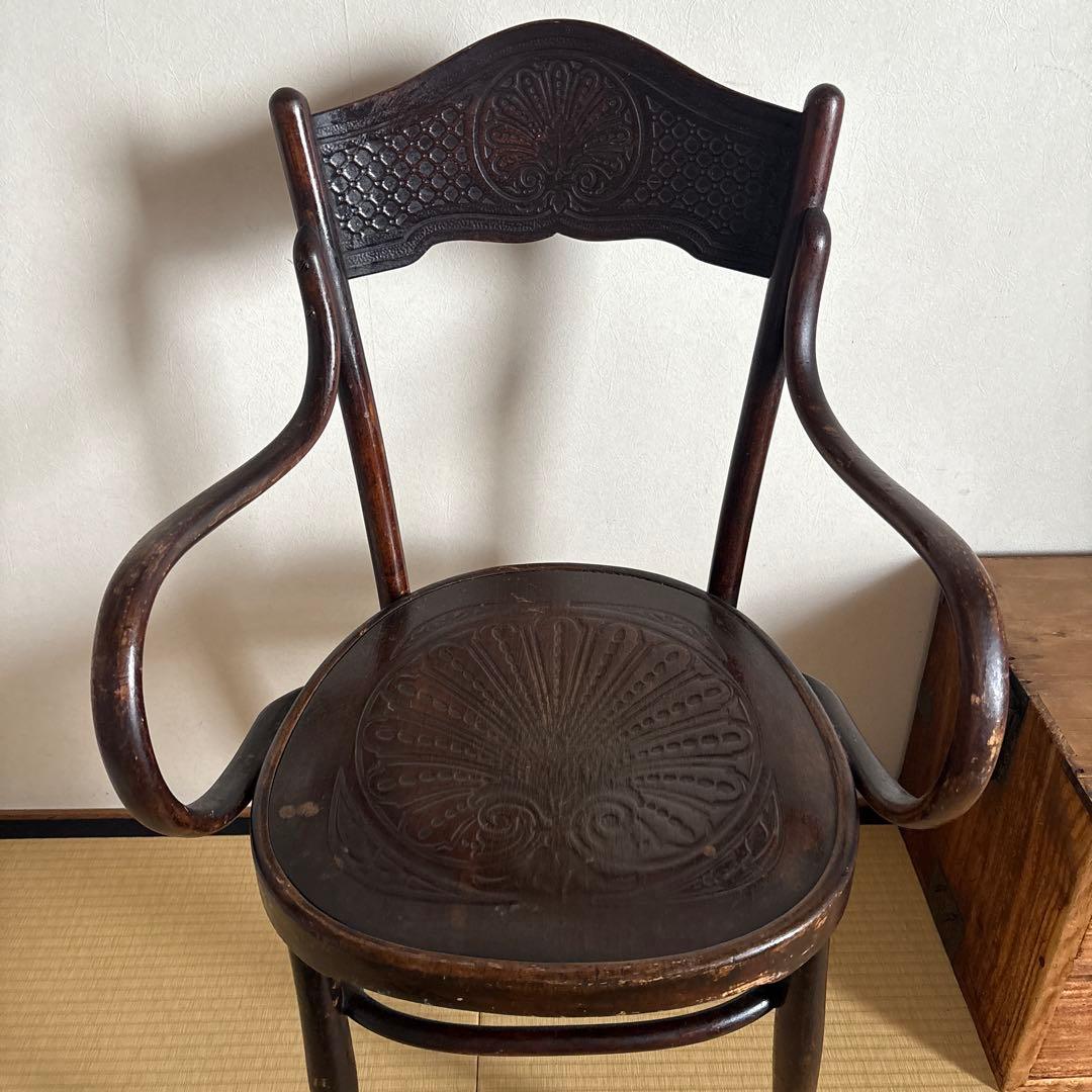 本日のみ値下げベンドウッドアームチェア●曲木木製チェアJ &J.Kornビーチ