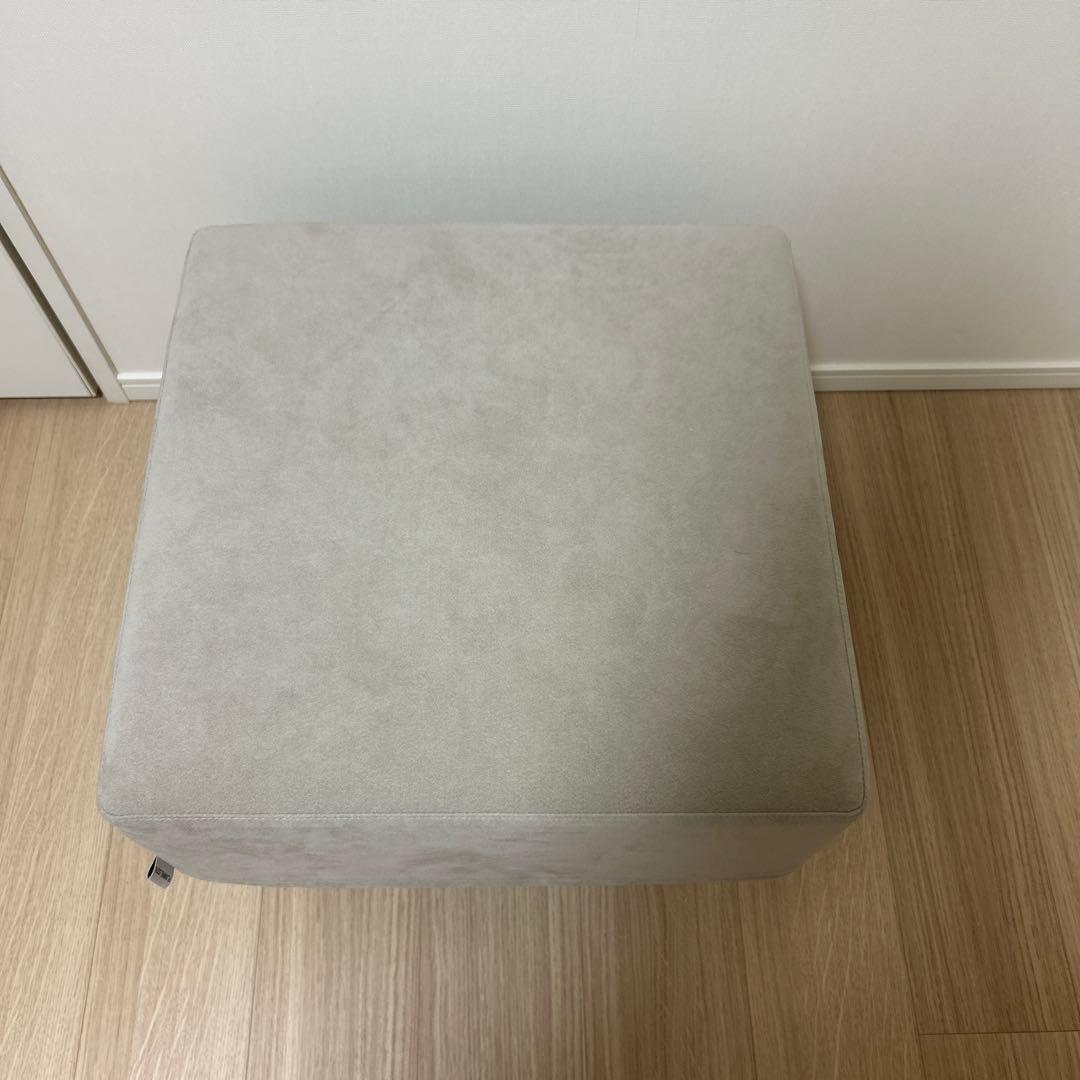 美品 フランネルソファ オットマン サンドベージュ 正方形