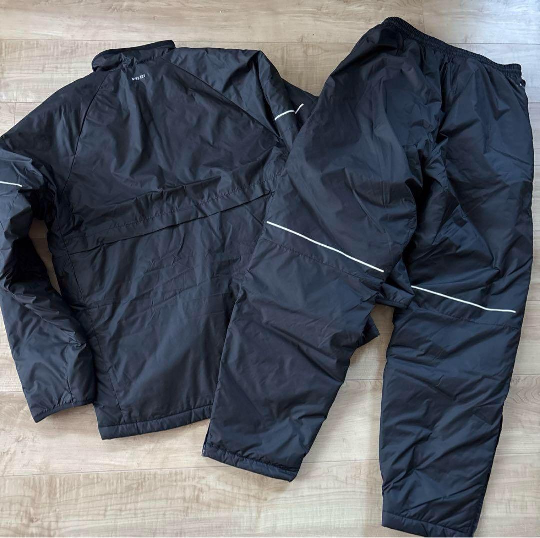 新品　アディダス　メンズ　中綿ウィンドブレーカー　上下セットアップ　黒　XL