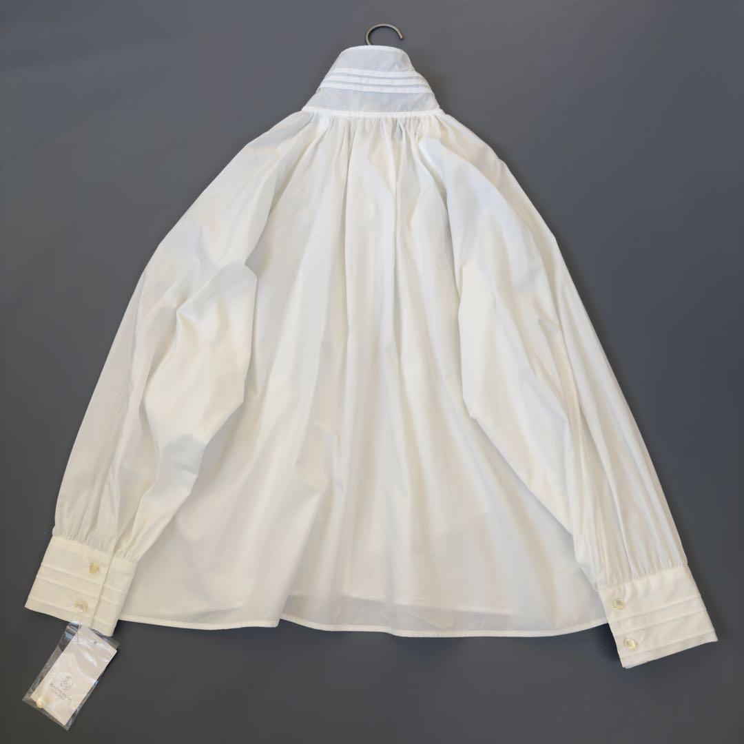 25年　新品　ユナイテッドアローズ コットンソリッド&ストライプボウタイブラウス