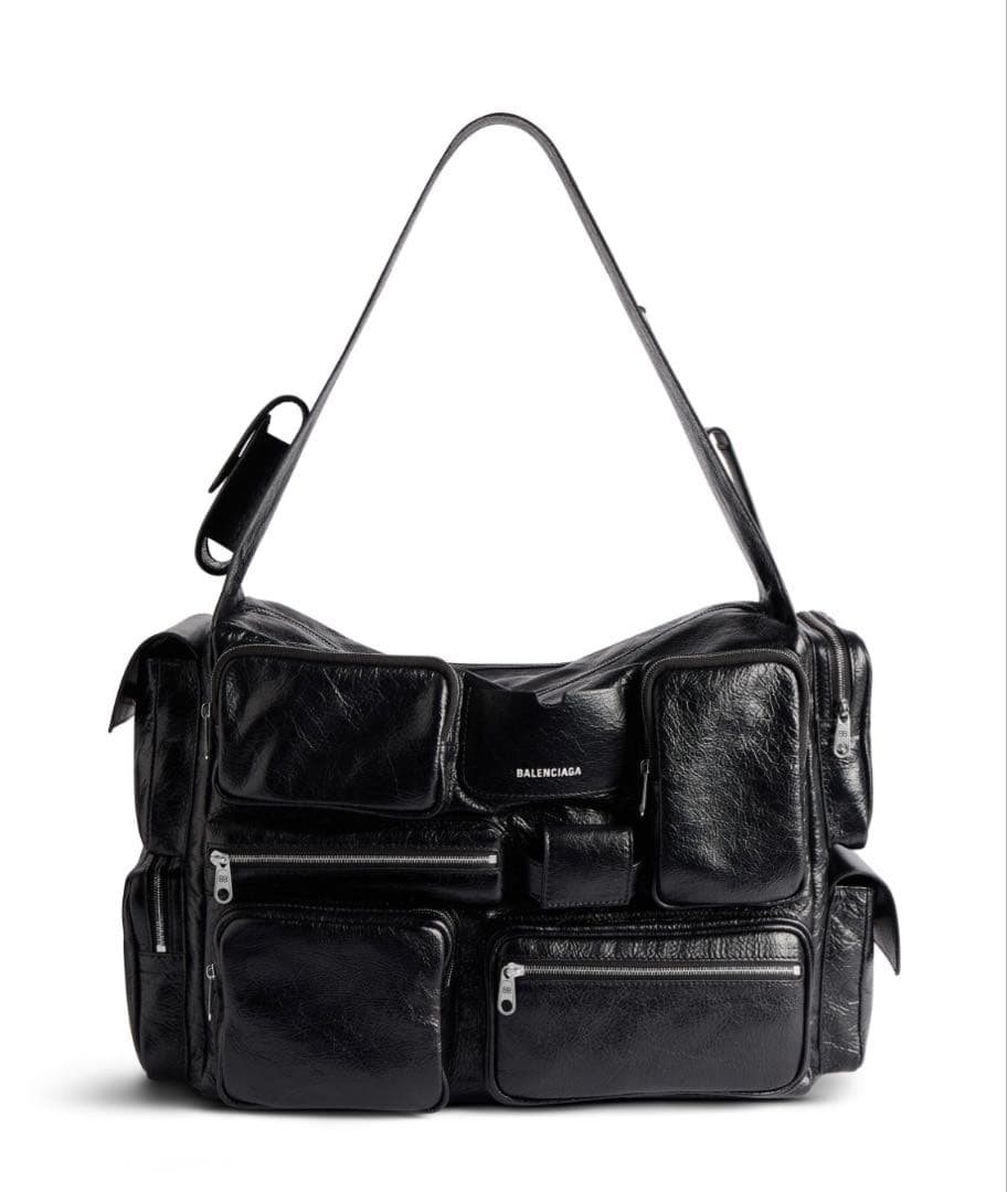 BALENCIAGA SUPERBUSY ラージ　スリングバッグ　ブラック