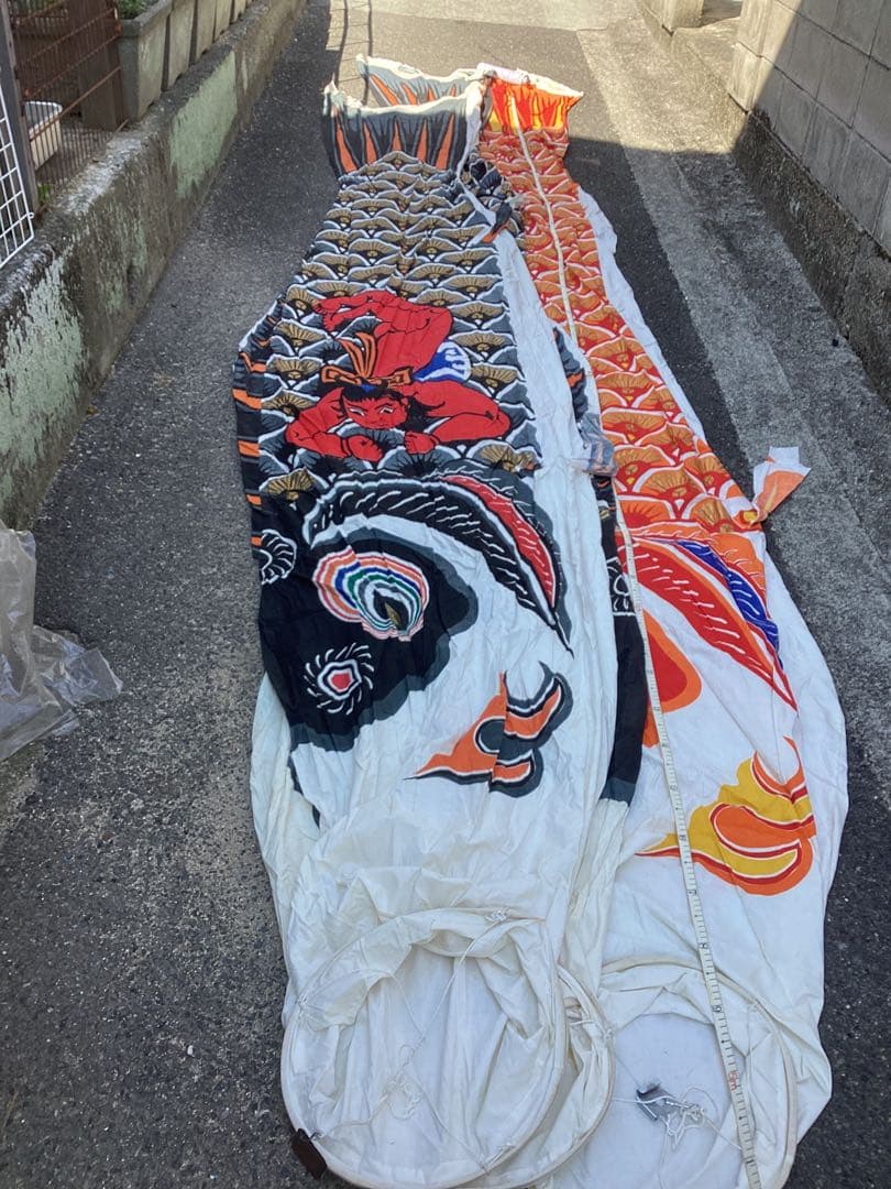 ジャンボ 鯉のぼり(赤⒌8m・黒⒌8m・金太郎5m・吹流し4m)