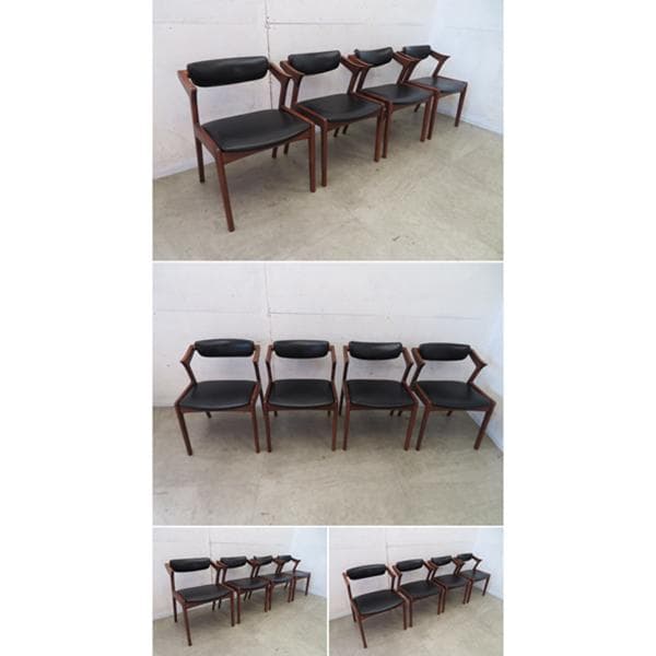 展示品■起立木工■モカ2■ウォールナット材■ダイニングチェア■4脚セット■
