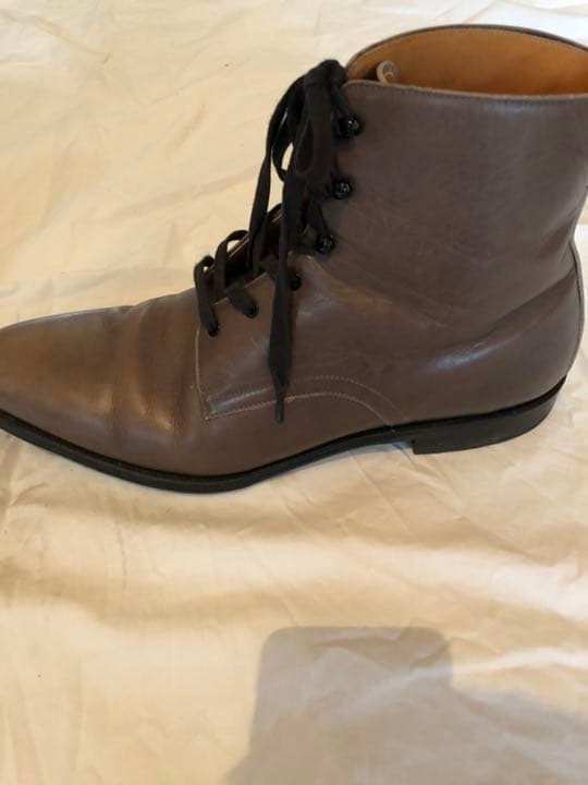 frank leder 激レア　ブーツ　グレー　レースアップブーツ