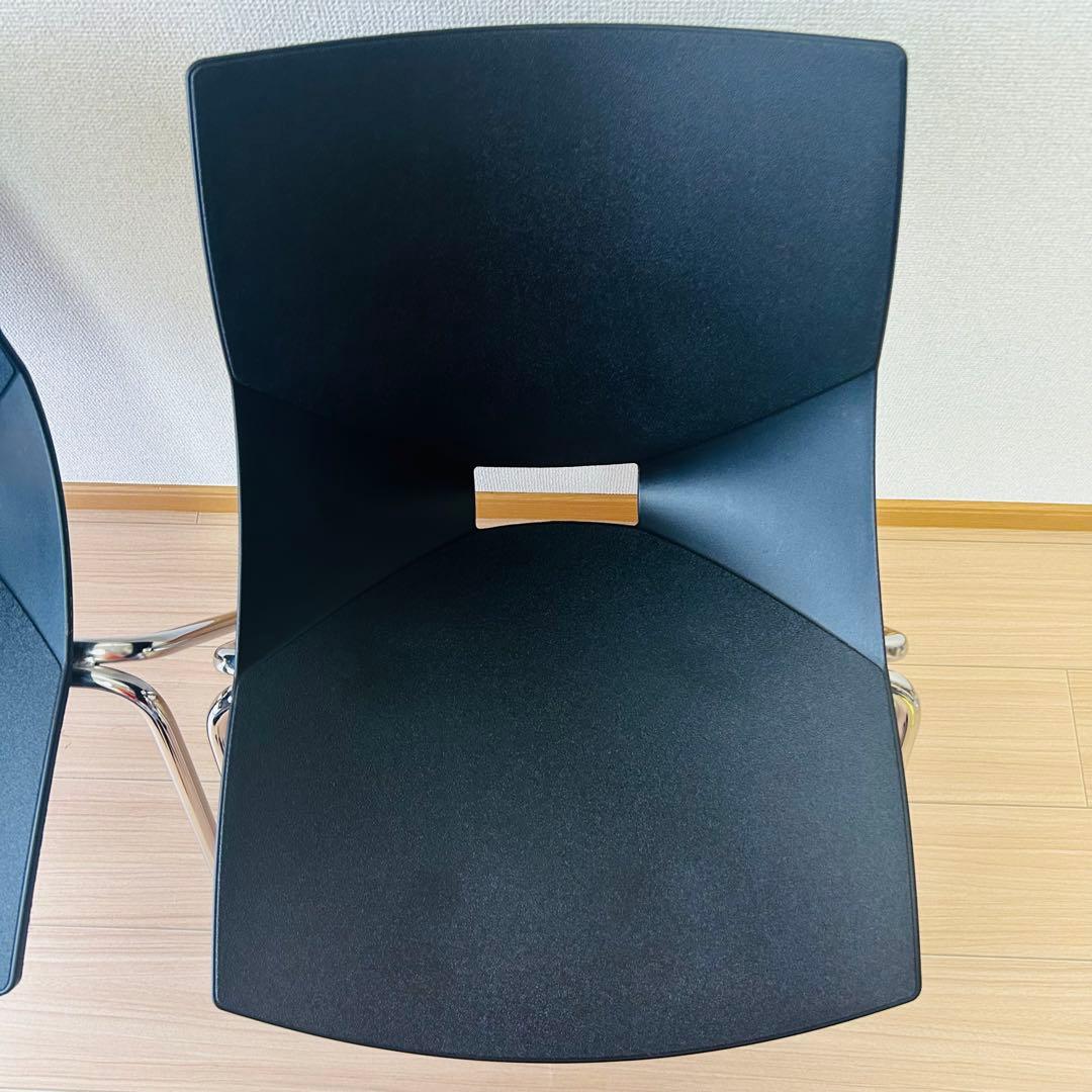 イタリア製　シンプルモダン KOSKA コスカチェア　2脚／ブラック