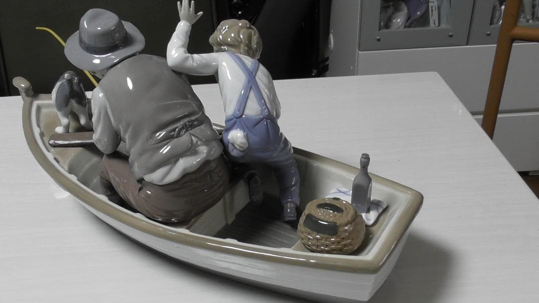 LLADRO　リヤドロ【おじいちゃんと魚釣り】2　リアドロ　インテリア　Ｌ506