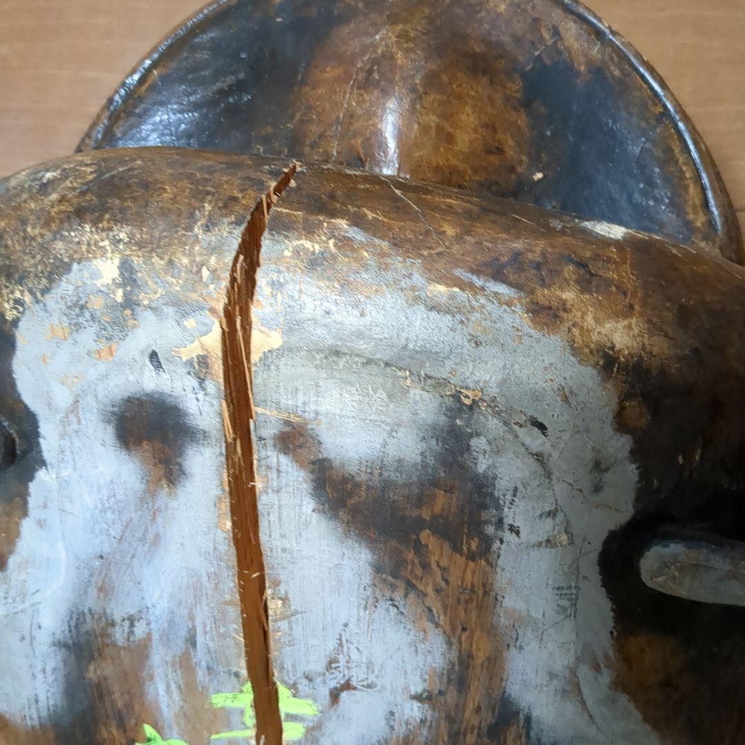 木彫り　亀　一刀彫　木製　古道具　アンティーク　レトロ　雑貨　骨董　手彫り