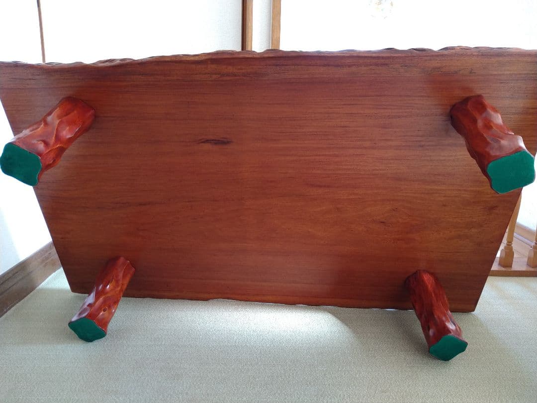 高級 純和風 座敷机 座卓 天然木 無垢材 一枚板 レトロ アンティーク