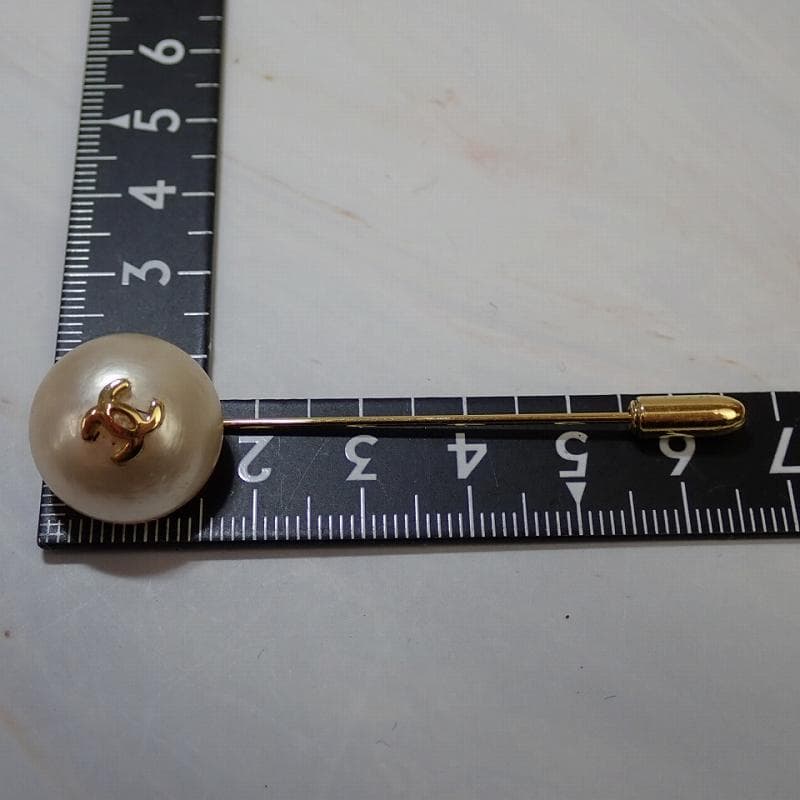 RU-5603　CHANEL　ヴィンテージ　ピンブローチ　フェイクパール