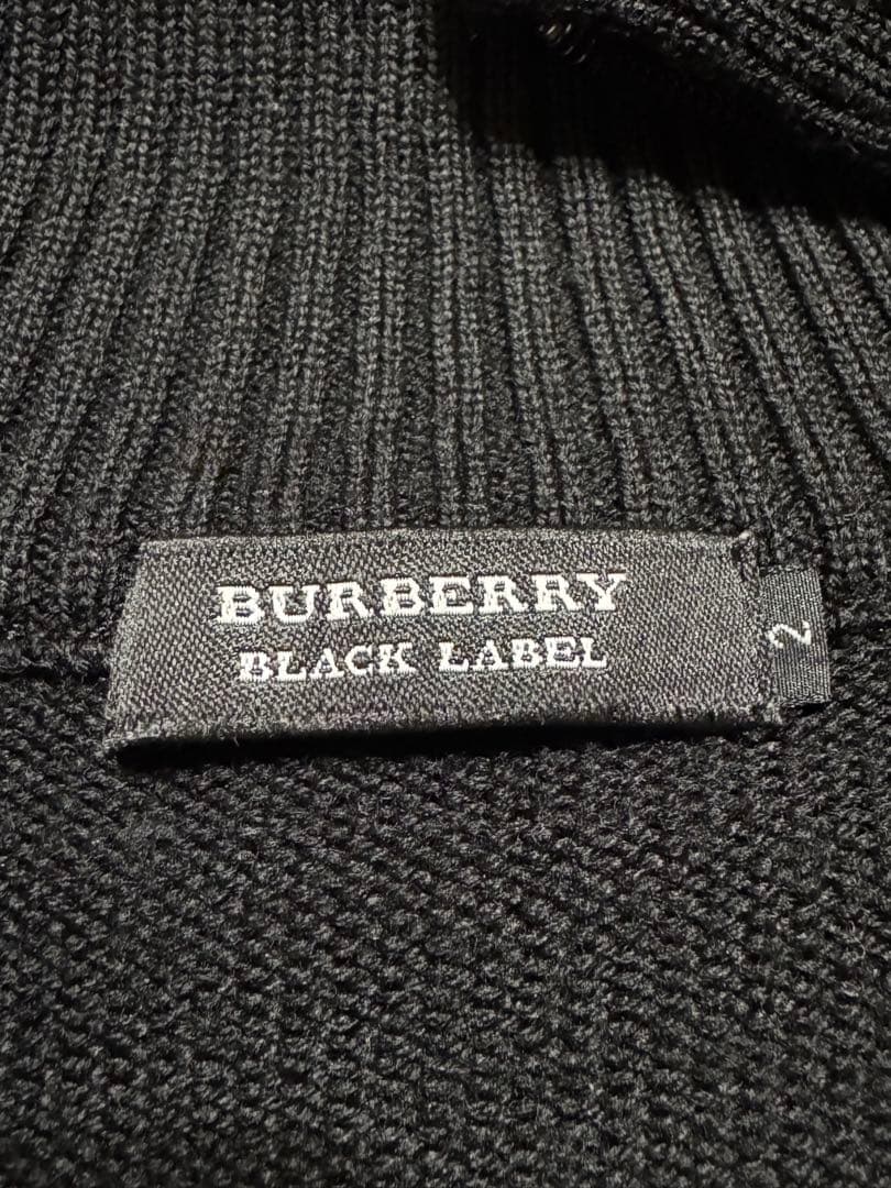 バーバリーブラックレーベル ドライバーズニット 中綿 ウールジャケット 日本製