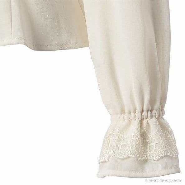 最終値下げ Moi-meme-Moitie ラッフルタイ付きジョーゼットブラウス