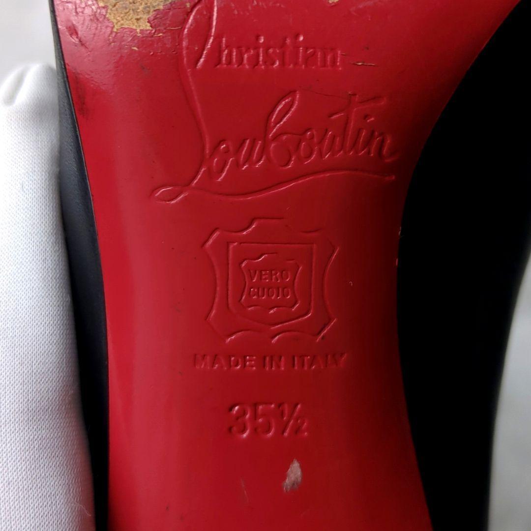 クリスチャンルブタン　ロングブーツ　黒　ブラック　22.5