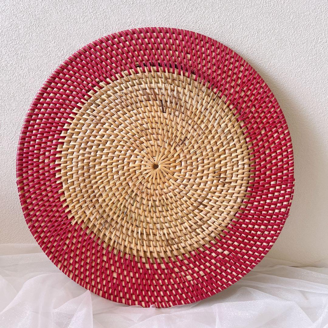 バリ島雑貨　カラーランチョンマット　ラタン　アジアン雑貨　バリ島雑貨