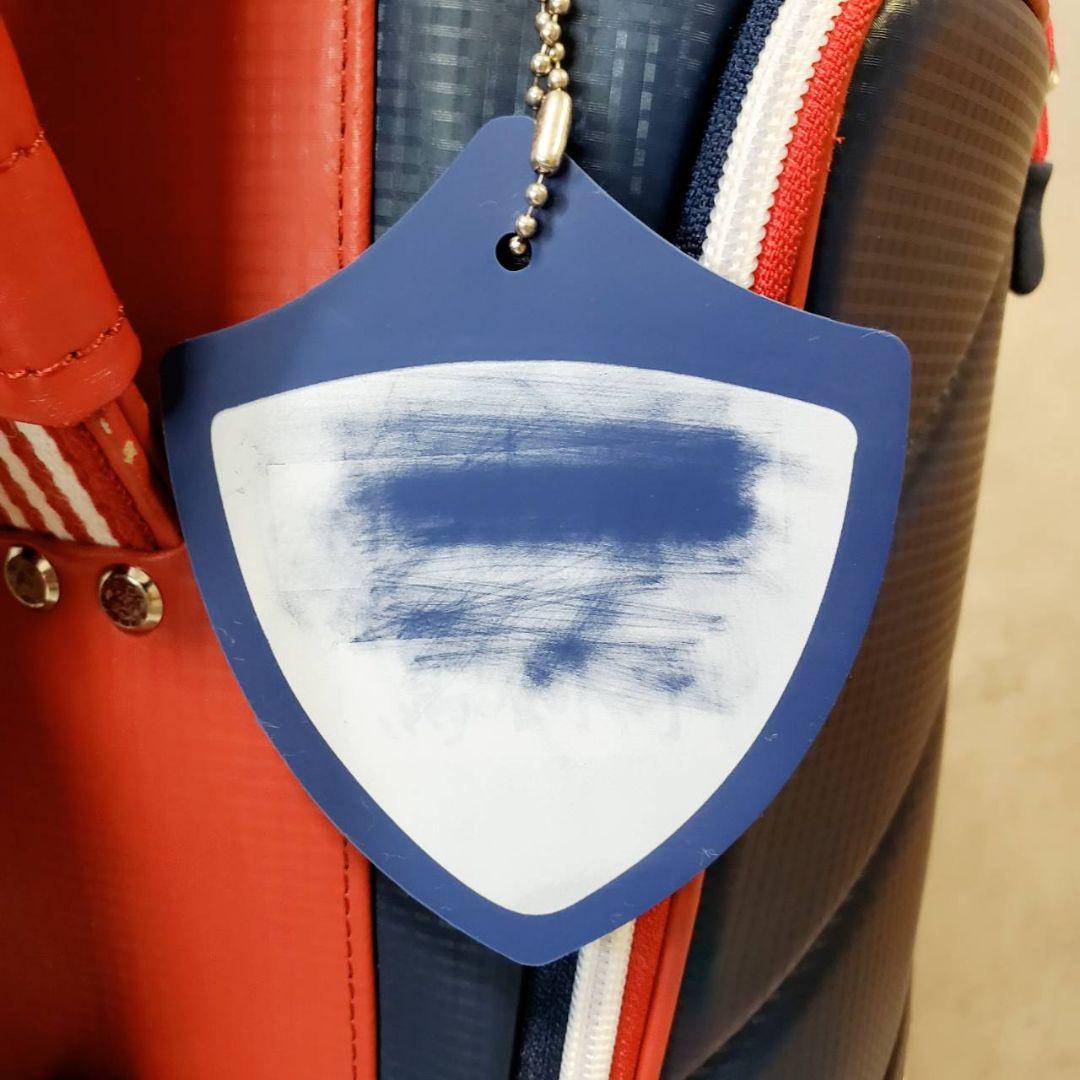 希少 アディダス ゴルフバッグ キャディバッグ ネイビー/レッド adidas