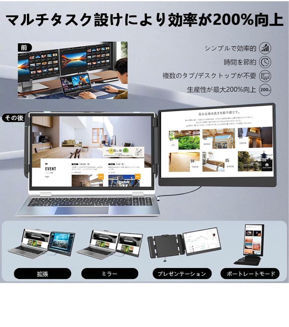 【美品】LivElect 14インチ FHD IPSモニター