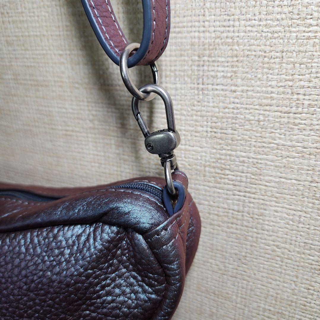 【美品】HEALTHY BACK BAG レザー バッグレット メタリック