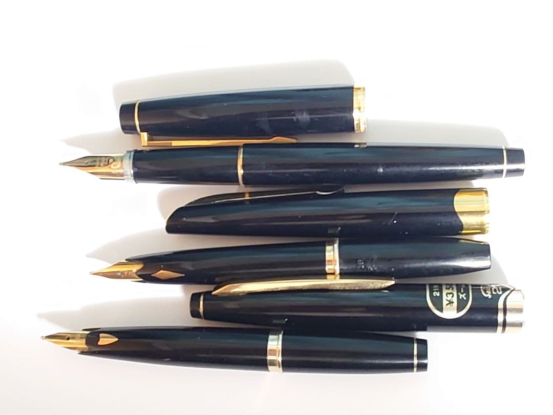 昭和レトロ 万年筆 14k/18k/21k 太字 ズーム ３本セット