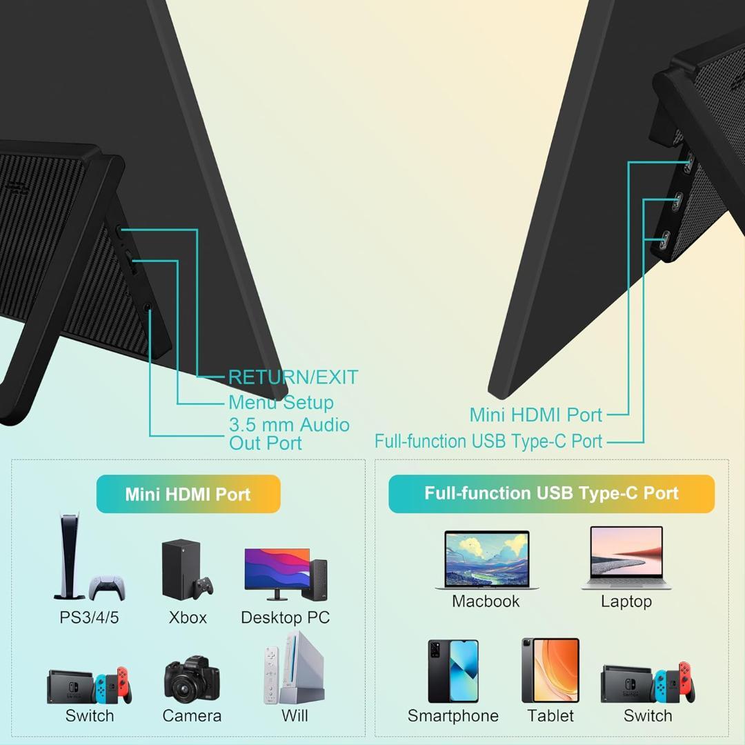 【開封済・未使用】Tpsmtdis　18.5インチポータブルモニター　ブラック②