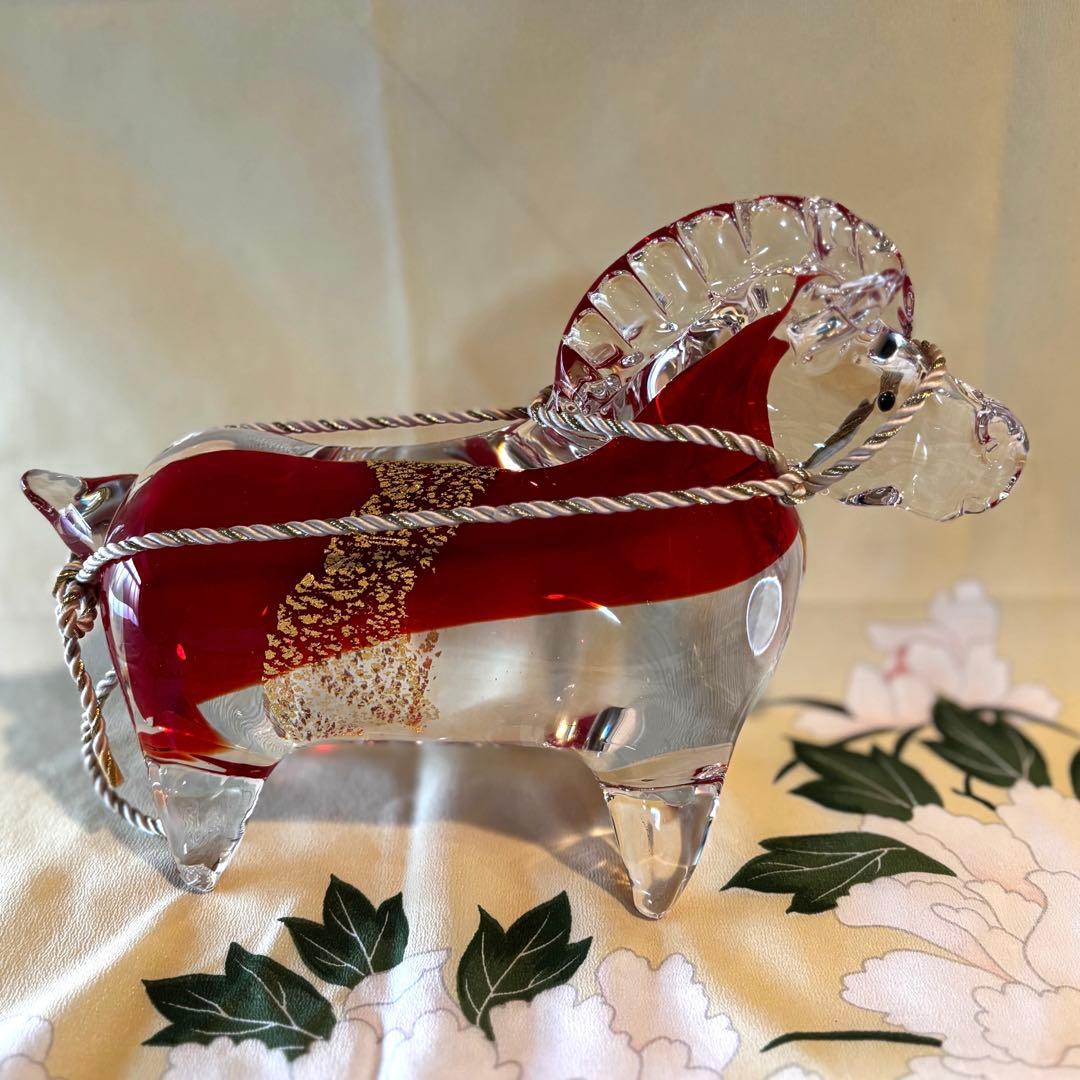 Multi Glass ガラスの馬の置物　2セット