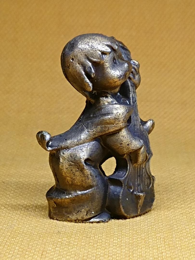 人形　銅製　ブロンズ像　イタリア　置物　インテリア　工芸品　美術品　A2529