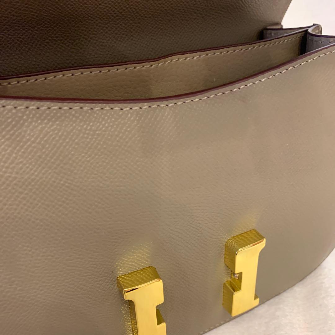 H金具 バッグ グレージュ