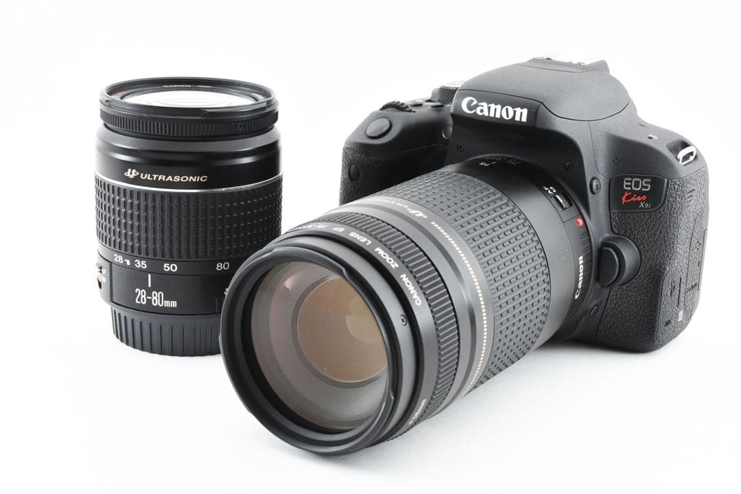 デジタル一眼レフカメラcanon kiss x 9i標準&望遠ダブルレンズセット