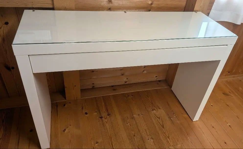 IKEA イケア 机 デスク ドレッサー ホワイト 引き出し マルム　MALM