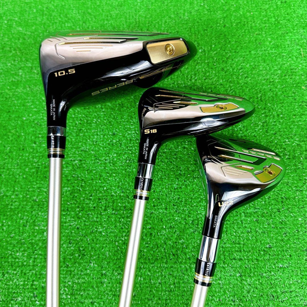 【レフティ】 HONMA BERES09 3S 1W 5W U22 3本 SR