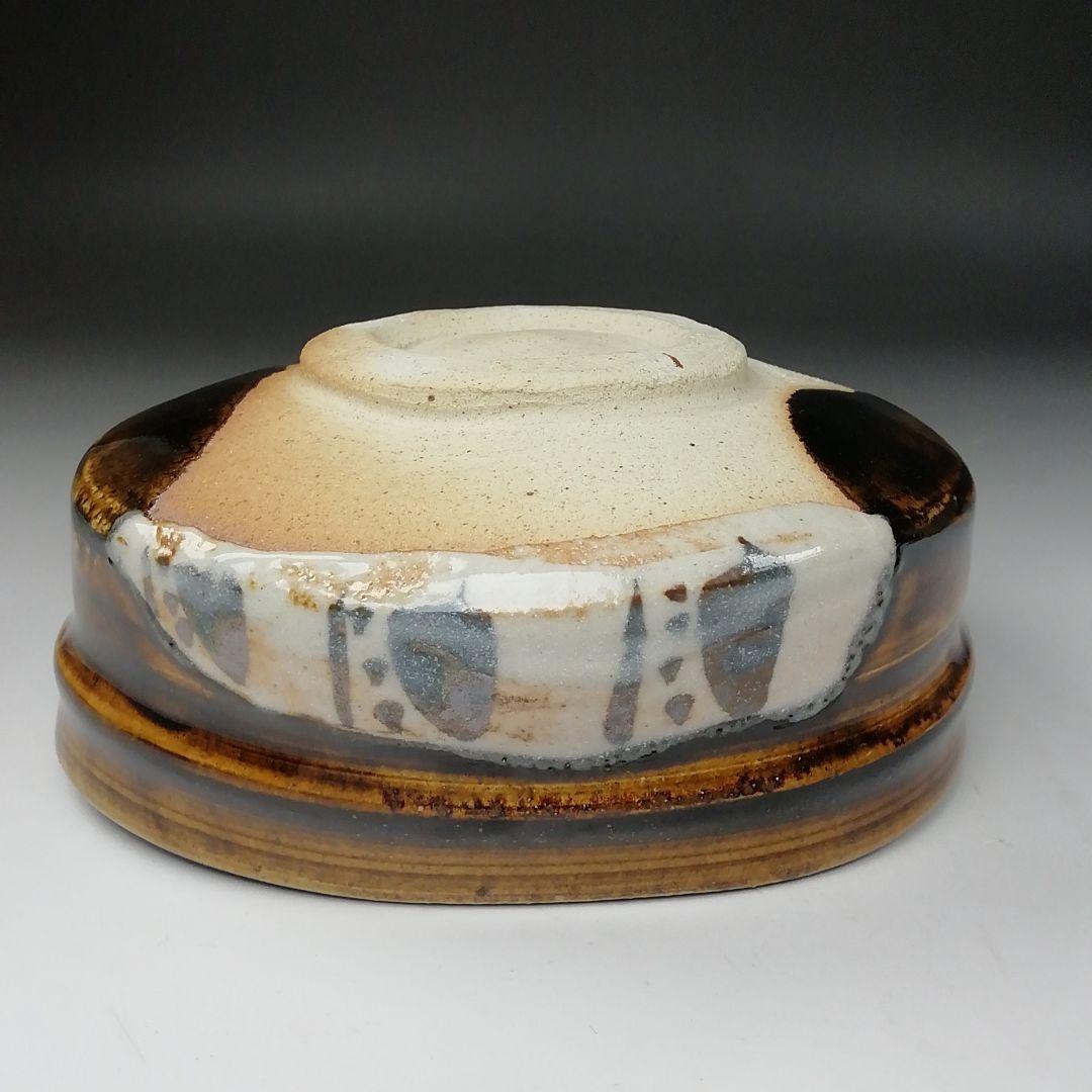 Ｔ１１４　茶碗　『織部　茶碗』『鵬窯　青木鵬磨』　共箱　抹茶碗　茶道具