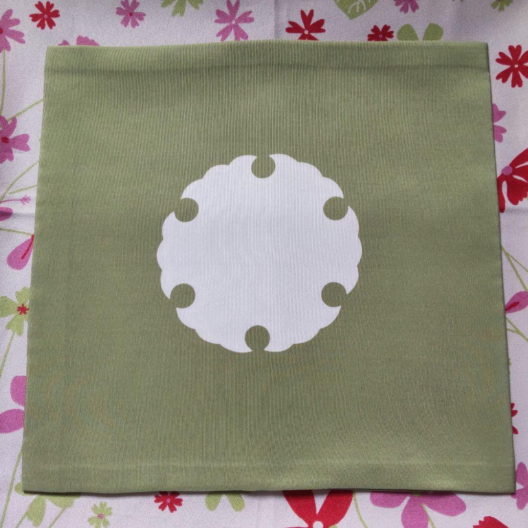 江戸千家　使い帛紗 緑色 　雪輪紋　箱入り