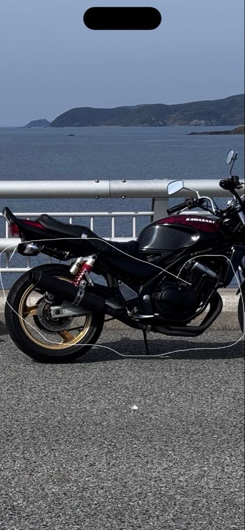 バリオス2 カワサキ ブラックマフラー サイレンサー付き