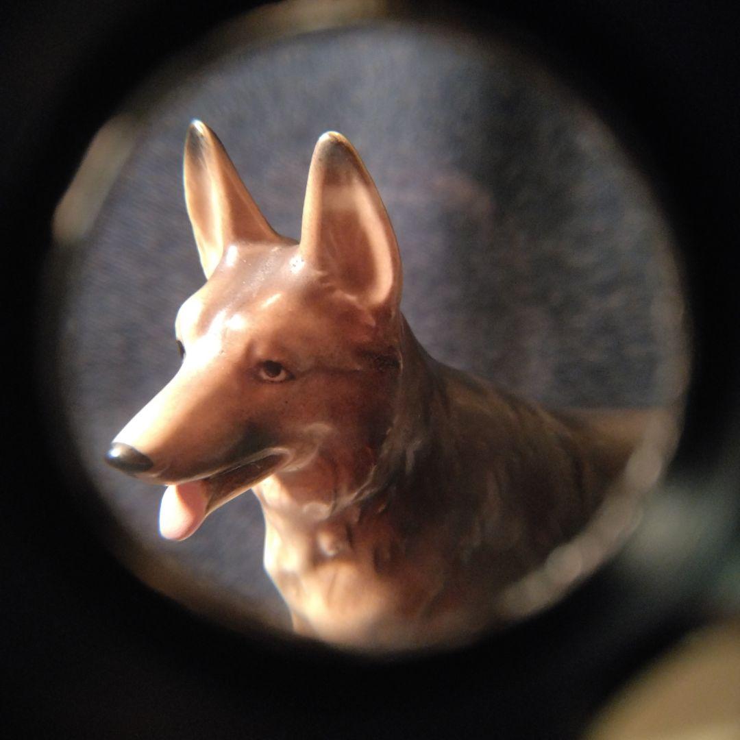 昭和レトLoo Ker シェパード　置物　Dog chain イヌ　ノベルティ