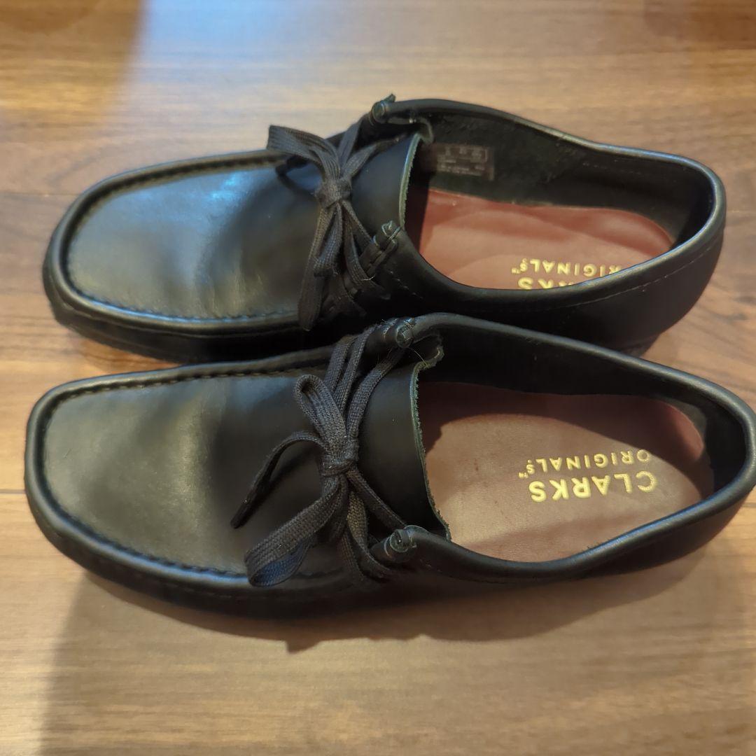 クラークス ワラビー　ブラックレザー　UK8.0