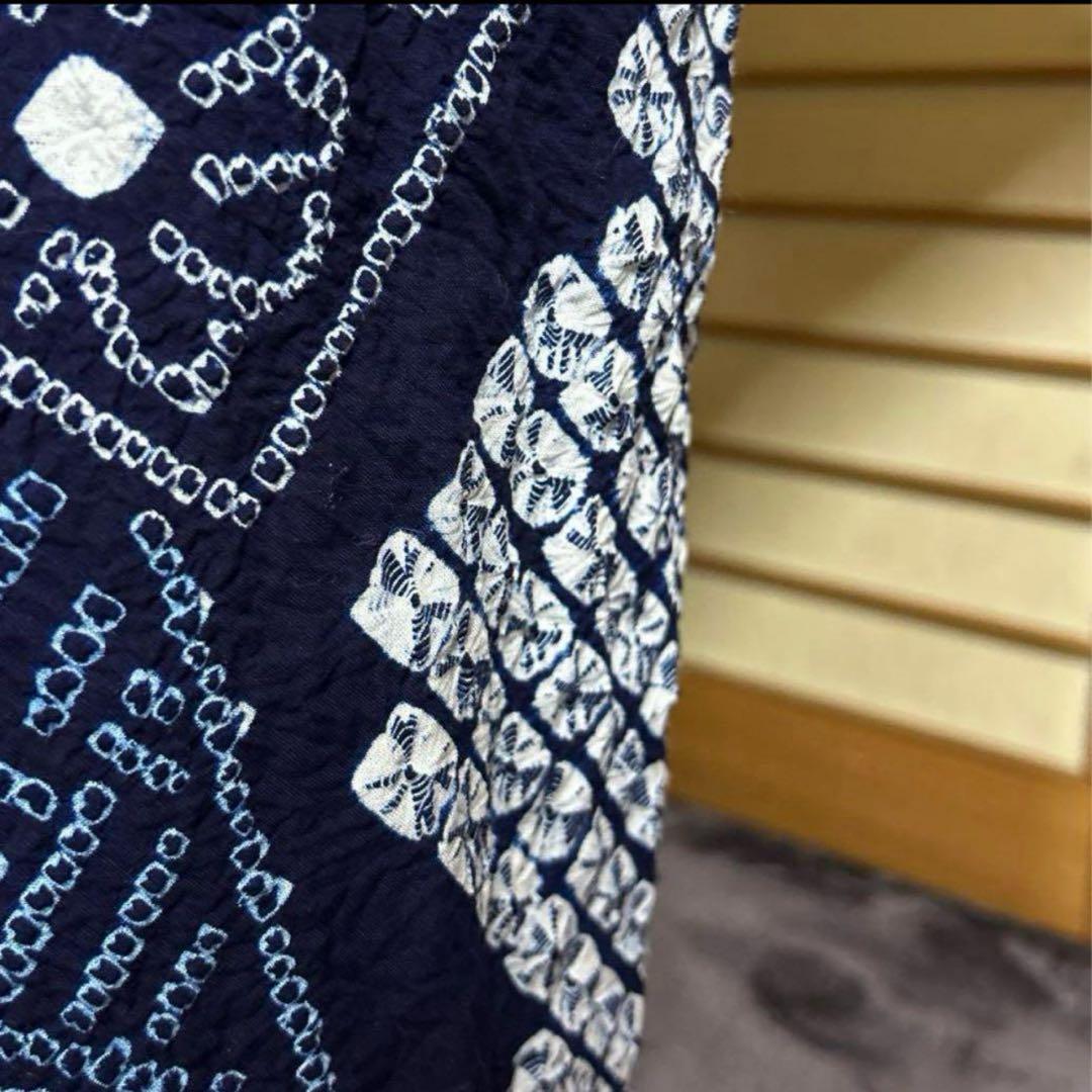 有松鳴海絞り浴衣フルセット4点　美品高級浴衣＋夏正絹帯＋夏正絹帯締め＋夏帯揚げ