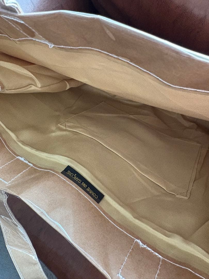 COMME des GARÇONS PVCトートバッグ ベージュ　美品