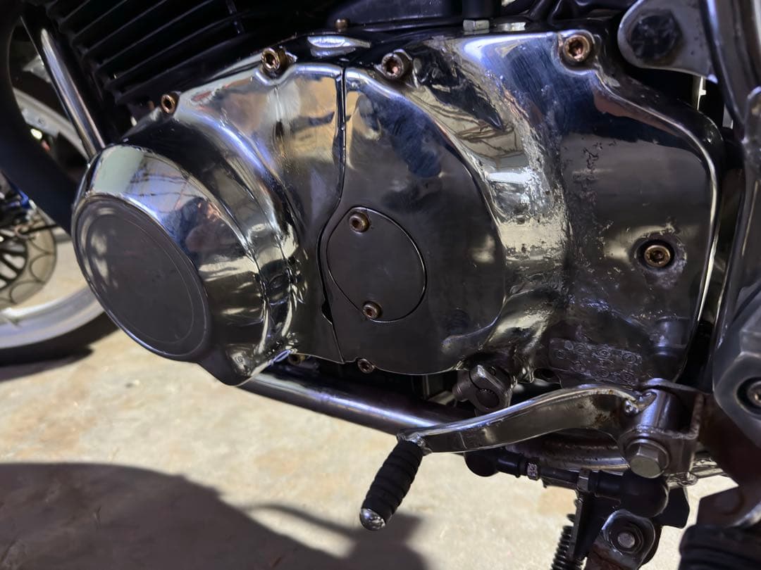 GSX400E ダイナモ スプロケ カバー メッキ