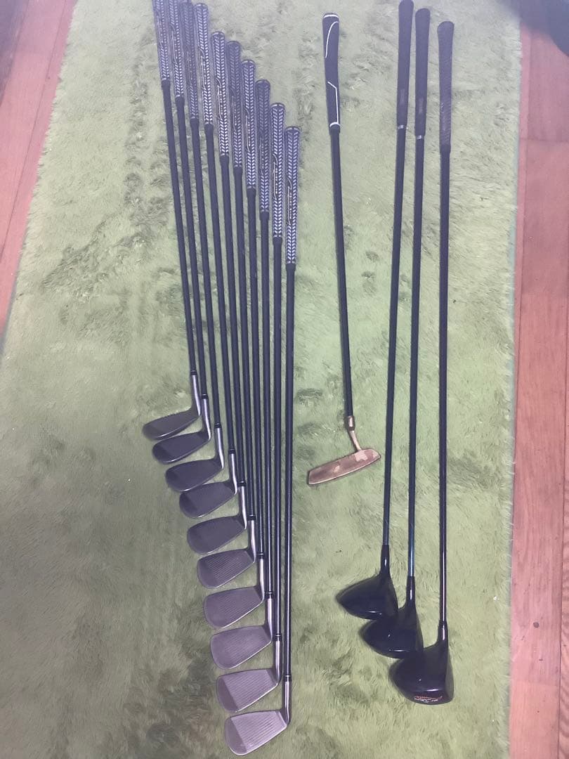 メンズ　ゴルフクラブ　フルセット　ダンロップ他14本セット　キャディバッグ付