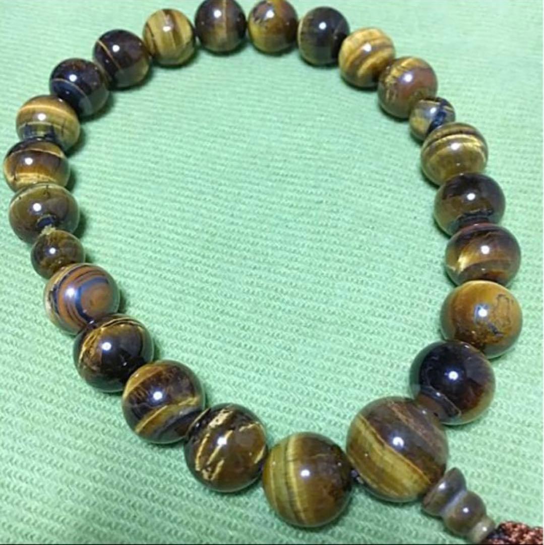 新品！タイガーアイ大玉念珠